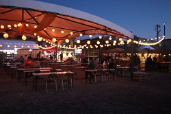 須坂蔵の町スクウェア日没後の写真