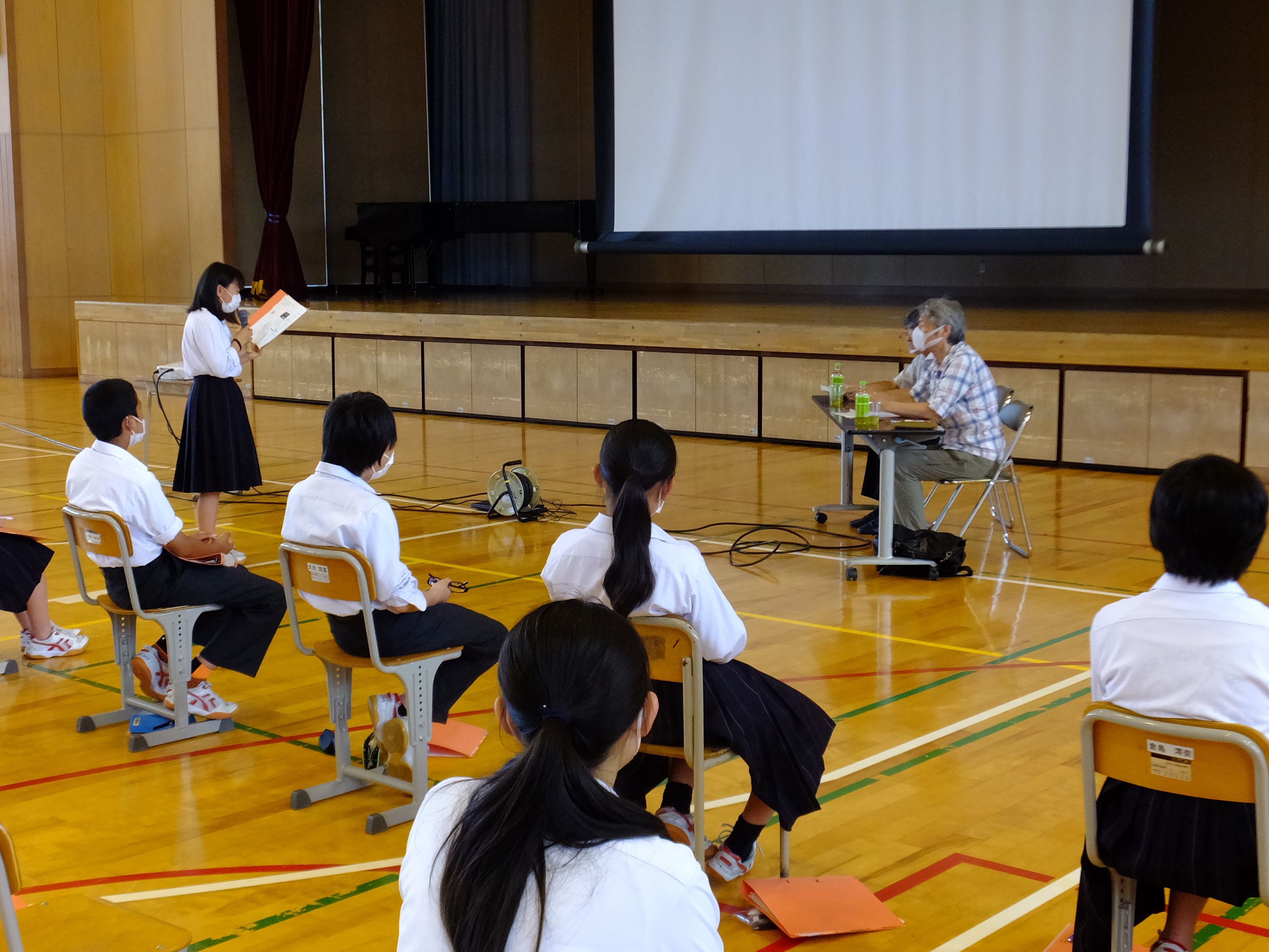 企業経営者講話(常盤館)講話の様子2